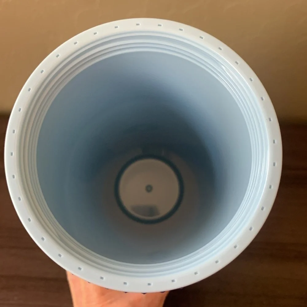 Starbucks Blue‎ Silver Icicle Ombre Bling Studded Venti 24 Oz Tumbler 2023 NWT